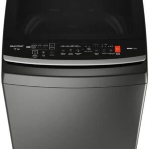 Máquina de Lavar Brastemp 17Kg Cinza Platinum com Design Infinity e Soft Close - BW17LTA 110v